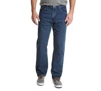 Wrangler Authentics Klassische Herren-Jeans mit 5 Taschen, lockere Passform, aus Baumwolle, Dunkel Stonewash, 38W / 36L
