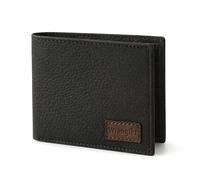 Wrangler Bifold Wallet für Herren, echtes Leder, Geschenk für Ihn, Schwarz, Einheitsgröße, Western