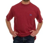 Wrangler Big and Tall T-Shirt für Herren - Baumwoll-T-Shirt mit Brusttasche, Rustikales Rot meliert, 5X