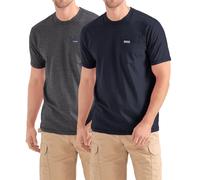 Wrangler Big and Tall T-Shirts fr Herren 2er-Pack Baumwoll-T-Shirts mit Brusttasche