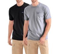 Wrangler Big and Tall T-Shirts fr Herren 2er-Pack Baumwoll-T-Shirts mit Brusttasche