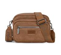 Wrangler Crossbody-Tasche für Damen, mehrere Taschen, Crossover-Tasche mit verstellbarem Riemen, Khaki, Medium, Wrangler Crossbody-Tasche für Damen, veganes Leder, Vintage, mehrere Taschen