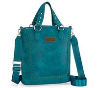 Wrangler Crossbody-Tasche für Damen, Tragetasche, Umhängetasche, Handtaschen mit umwandelbarem Riemen und Nieten, M, Türkis, Medium