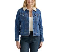 Wrangler Damen Jacke mit Sherpa-Futter im Retro-Stil, Denim, 38