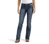 Wrangler Damen-Jeans, Western, mittelhohe Stretch-Bootcut-Jeans, Mittlere Wäsche, ^
