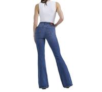Wrangler Damen Maßgeschneiderte Lily High Rise Flare Jeans, Blau, 28W x 30L