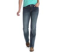 Wrangler Damen Western Mid Rise Stretch Bootcut Jeans, Mittlere Wäsche, 19W x 34L