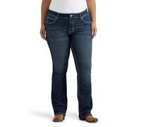 Wrangler Damen Plus Mid Rise Straight Jeans, dunkelblau, 46