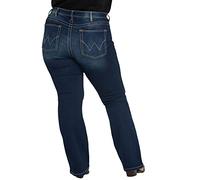 Wrangler Damen Q-Baby Plus Size Mid Rise Boot Cut Ultimate Riding Jeans, Dunkle Waschung, 24-30