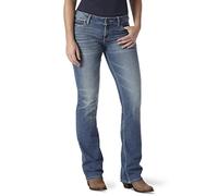 Wrangler Damen Retro Mae Mid Rise Stretch Boot Cut Jeans, Deadwood, 13W x 34L