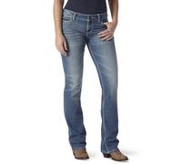 Wrangler Damen Retro Mae Rise Stretch Boot Cut Jeans, Wash Mid 02, 13W x 36L