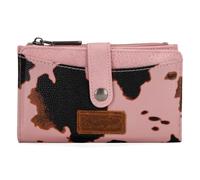 Wrangler Damen Slim Folding Wallet Kreditkartenetui Kuh Print - Pink Women Western