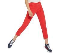 Wrangler Damen Straight Leg Straight Jeans Cropped Straight W229DM2, Gr. W30, Rot (Red 3K)