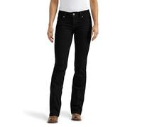 Wrangler Damen Western Mid Rise Stretch Boot Cut Jeans, Schwarz, 13W x 36L