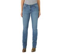 Wrangler Damen Western Mid Rise Stretch Straight Leg Jeans, Brianna, ^
