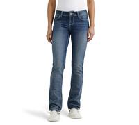Wrangler Damen Western Mid Rise Stretch Straight Leg Jeans, Dunkles Indigo, 15-34