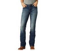 Wrangler Damen Willow Mid Rise Performance Waist Boot Cut Ultimate Riding Jeans, Rebecca, 45