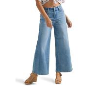 Wrangler Damen Women's High-Rise Wide Leg A-line Crop Jeans, Efeu, 32
