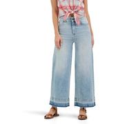 Wrangler Damen Women's High-Rise Wide Leg A-line Crop Jeans, Oase, 42