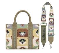 Wrangler Geldbörse Azteken-Tragetasche für Damen, Western-Hobo-Handtaschen mit Tragegriff, Ca Gitarrengurt, Grün, Einheitsgröße