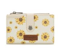 Wrangler Geldbörse für Damen, Kartenhalter mit Reißverschluss und Ausweisfenster, Daisy-Beige, Minimalistisch