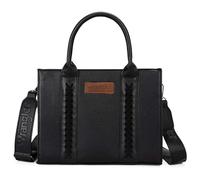 Wrangler Geldbörse für Damen, mittlere Tragetasche, Handtaschen, Tragegriff oben, Schwarz, Medium-10.6 inch