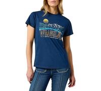 Wrangler Damen Graphic Tee T-Shirt, Navy, S EU