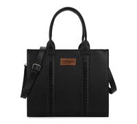 Wrangler Große Tragetasche Vintage Geldbörse für Frauen Top-Griff Western Handtaschen mit Gurt, L-schwarz, Einheitsgröße