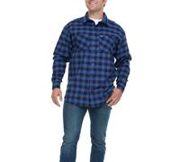 Wrangler Großes und großes Flanellhemd für Herren - Kariertes Herrenhemd mit Knopfleiste, Blau, XL/Tall