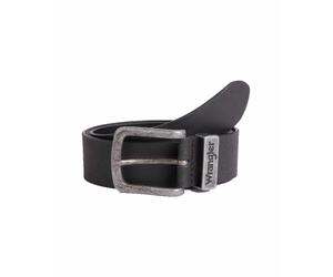Wrangler Gürtel Metal Loop aus Rindspaltleder in Schwarz 100