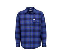 Wrangler Hemd Herren Regular Fit Langarm Baumwolle blau, L