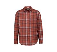 Wrangler Hemd Herren Regular Fit Langarm Bauwolle rot, 3XL