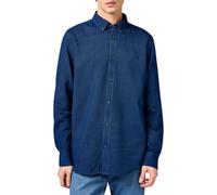 Wrangler Oxford Hemd Indigo – Langarm, Button-Down-Kragen, Regular Fit – Größe M