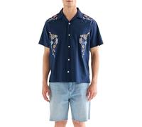 Wrangler - Hemd Herren - Relaxed Fit - Ss W Resort Shirt - Marineblau Blumenmuster