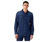 Wrangler Jeanshemd 27 MW Herren Langarm N-Gr Grau (dark stone) Größe L