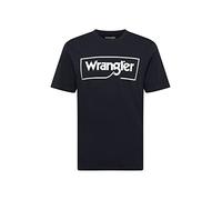 Wrangler Herren Frame Logo Tee Shirt, Schwarz, M