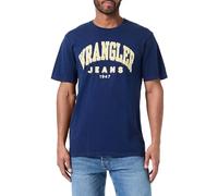 Wrangler Herren Graphic Tee T-Shirt, Navy,XL