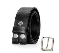 Wrangler Herren-Gürtel aus echtem Leder mit abnehmbarer Schnalle, 38 mm, lässiger Gürtel für Jeans, Geschenk für Männer, Schwarz, 34 (waist 31-32)