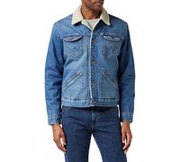 Wrangler Herren Icons 124MJ Sherpa Jeansjacke, per pack Blau (3 Years 10K), Small (Herstellergröße: S)