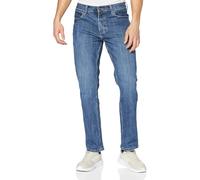 Wrangler Herren Authentic Straight Jeans, Mid Stone, 34W / 32L