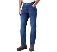 Gerade Jeans WRANGLER "Texas" Gr. 44, Länge 34, blau (dancing water) Herren Jeans Regular Fit (57823809-44)