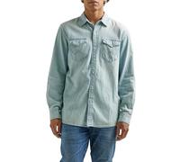 Wrangler Herren Jeanshemd Langarm, Light wash, XX-Large