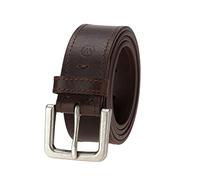 Wrangler Herren-Ledergürtel für Jeans, Khakis und Anzughosen, Braun, 34 (Waist 31-32)