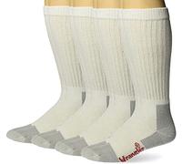 Wrangler Herren Leichte Ultra-dri-stiefelsocken, 3 Paar Lässige Socke, Weiß/Grau, Large (4er Pack)