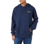 Wrangler Herren Logo Hoodie Hooded Sweatshirt, Navy, XL EU