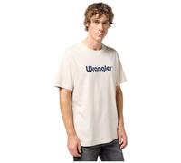 Wrangler Herren Logo Tee T-Shirt, Weiß, 4XL EU
