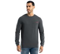 Wrangler Herren Long Sleeve Pocket T-Shirt with UPF Sweatshirt, Asphalt, XL