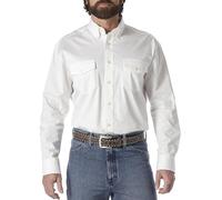 Wrangler Herren Painted Desert Two Pocket Langarm Knopf Arbeitshemd, Weiss/opulenter Garten, Klein