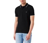 Wrangler Herren Pique Poloshirts, Schwarz (Black 100), S EU