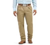 Wrangler Herren Pleated Front Casual Pant Hose, Khaki, 32W / 30L